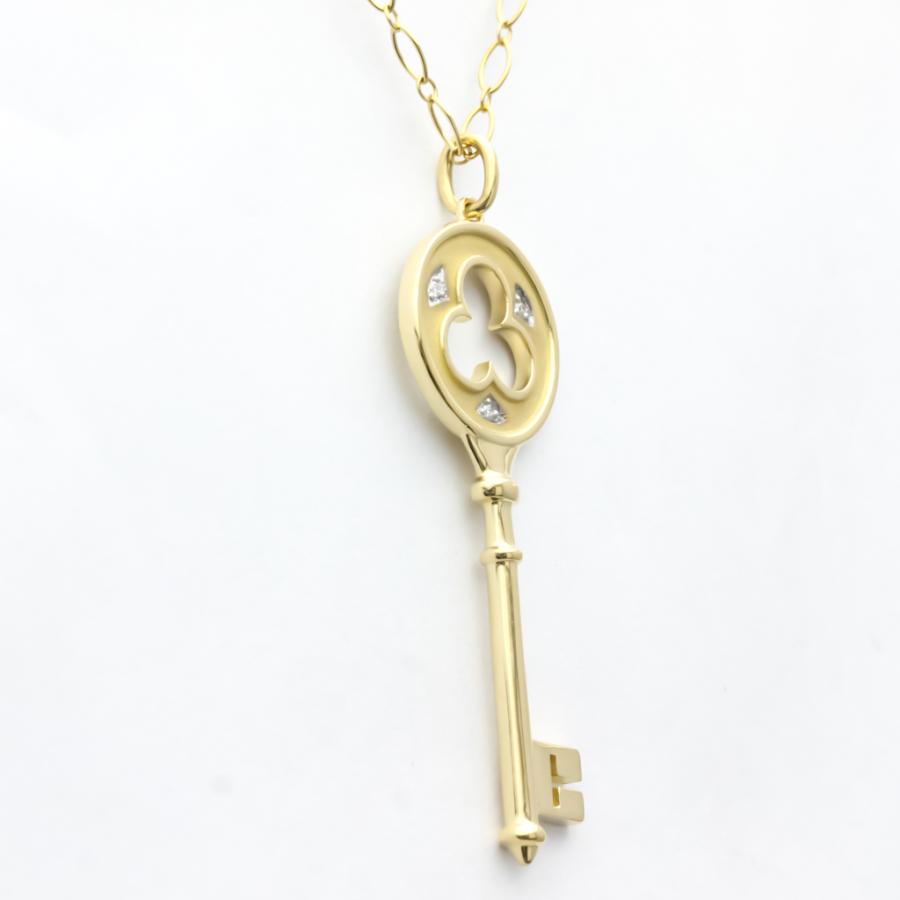 TIFFANY&Co. ティファニー クローバー キー ネックレス ダイヤモンド 