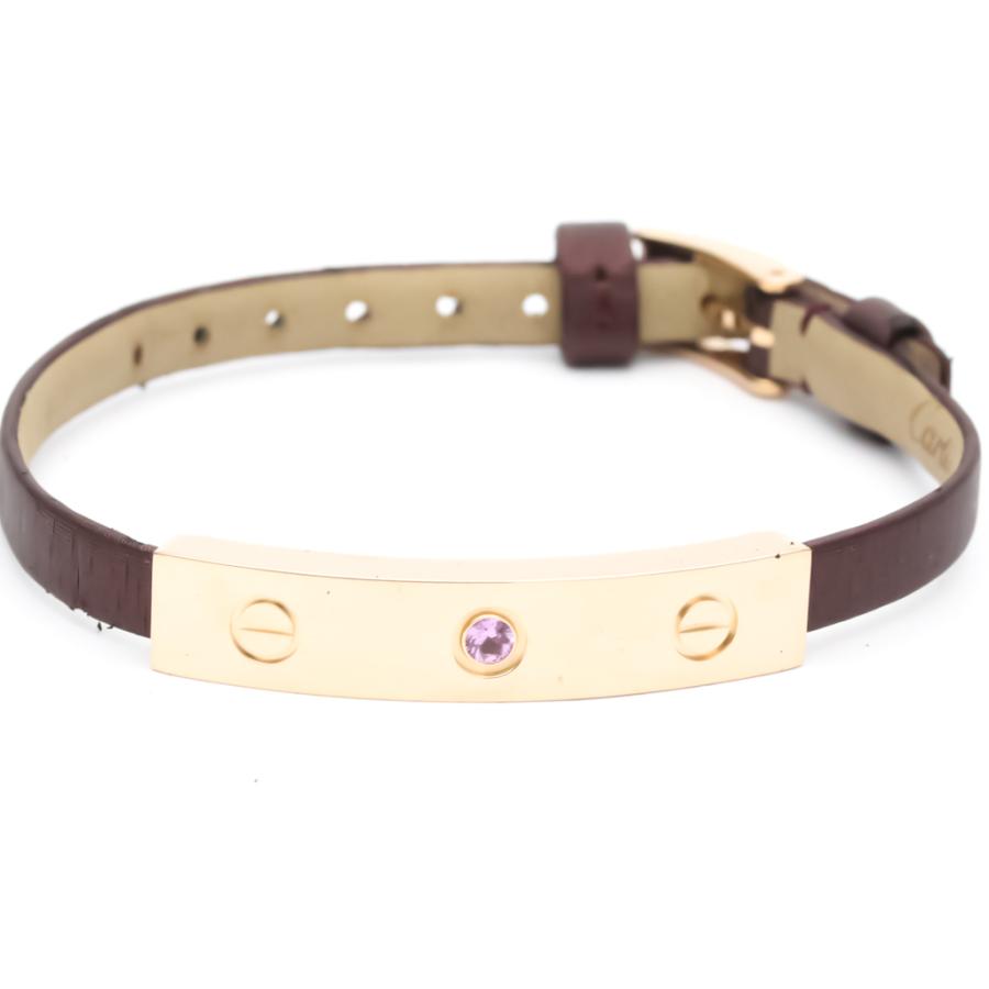 Cartier カルティエ ラブ バー ブレスレット ピンクサファイア K18  