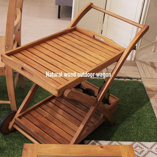 天然木 アウトドア ワゴン木製 天然木 アカシア材 オイル仕上げ トレー トレイ カートトレー キッチンワゴン リビング テーブル q キャンプ ウッド Adm516 西海岸雑貨のエルアンドシー 通販 Yahoo ショッピング