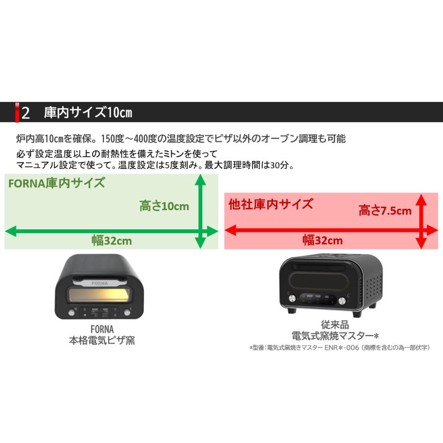 FORNA 家庭用本格電気ピザ窯 最高到達温度440度 家庭用 |  | 05