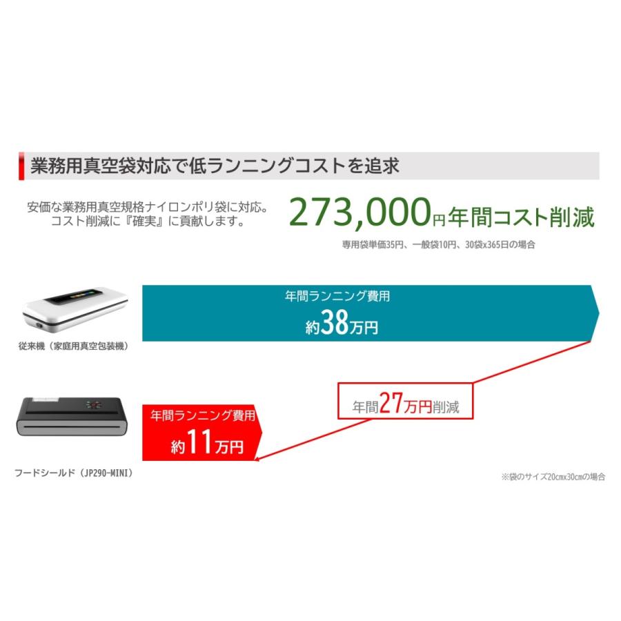 【業務用真空袋対応】 フードシールド 業務用 真空パック器 【吸引力80Kpa】 (ミニ版・簡易版) |  | 02