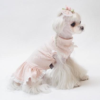 Petit Bijou 正規輸入 犬 服 ワンピース ハイネック 秋 冬物 サイズは 