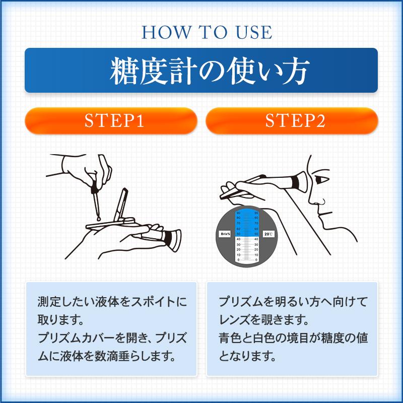 糖度計 Brix0〜90% 測定器 屈折 温度自動補正 手持ち 目盛 高濃度 果物