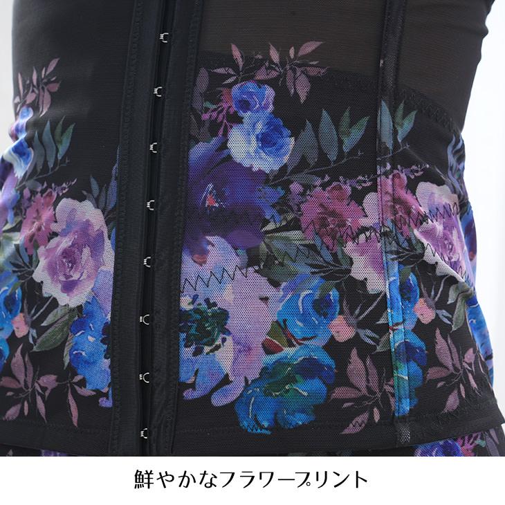 ウエストニッパー コルセット 補正下着 フラワープリント 花柄 レディース M-LLサイズ 爆買 | ブランド登録なし | 07