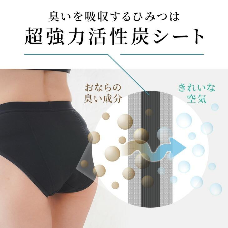 おなら消臭パンツ 消臭パンツ 消臭下着 消臭ショーツ 消臭インナー
