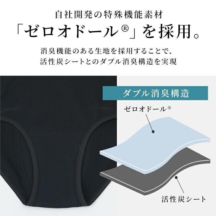 おなら消臭パンツ 消臭パンツ 消臭下着 消臭ショーツ 消臭インナー