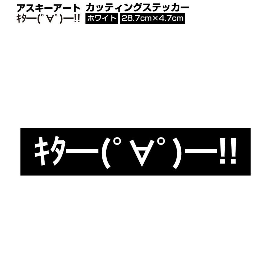 アスキーアート キタ カッティングシート ステッカー ホワイト 白色 送料0円 F11w Ele Store 通販 Yahoo ショッピング