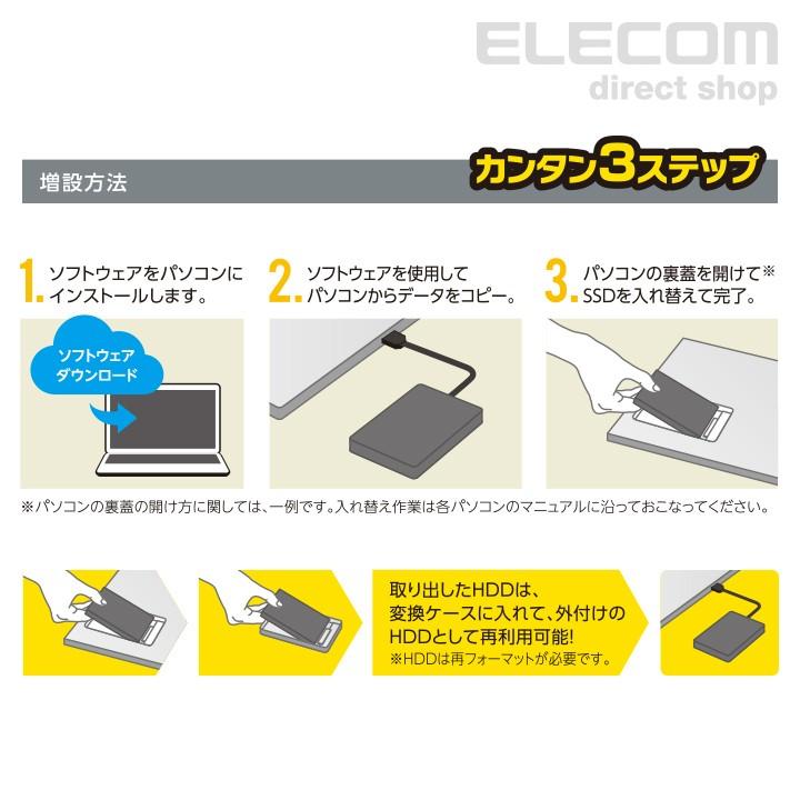 ELECOM（エレコム） 2.5インチ SerialATA 接続 内蔵 SSD HDD