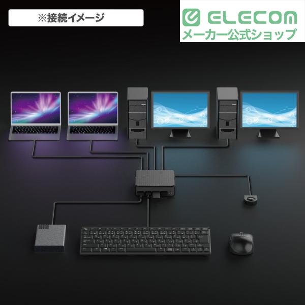 ELECOM（エレコム） USB3.0 対応 切替機 PC4台 USB 切替器 PC側 4