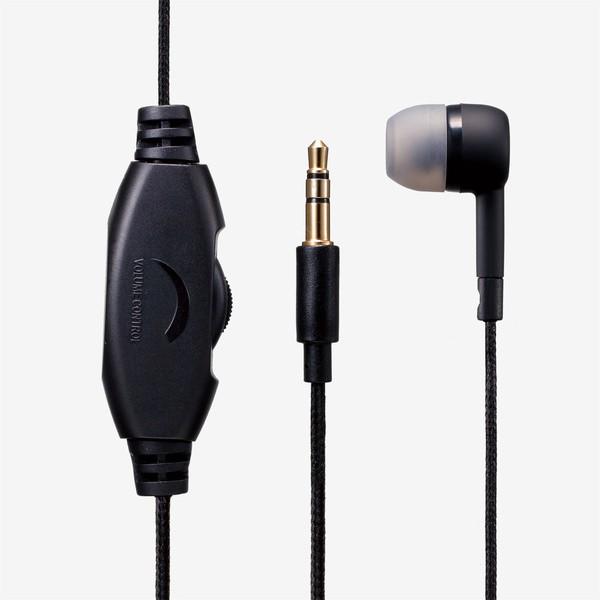 エレコム テレビ用 耳栓タイプ ヘッドホン 片耳 イヤホン φ3.5mm 3極 ミニプラグ 音量調整 φ10mmドライバー Affinity sound ブラック 3.0m┃EHP-TV10CM3BK | ELECOM | 04