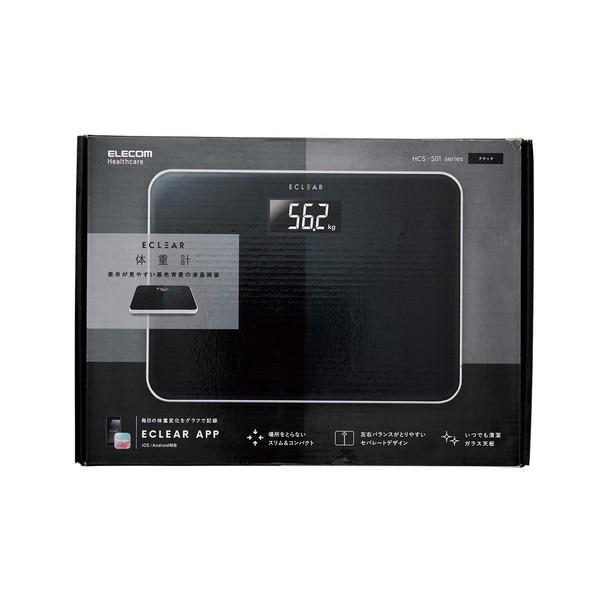 ELECOM（エレコム） エクリア 体重計 デジタル シンプル デザイン