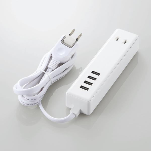 ELECOM（エレコム） 電源タップ USB付き タップ 2ポート USB4ポート