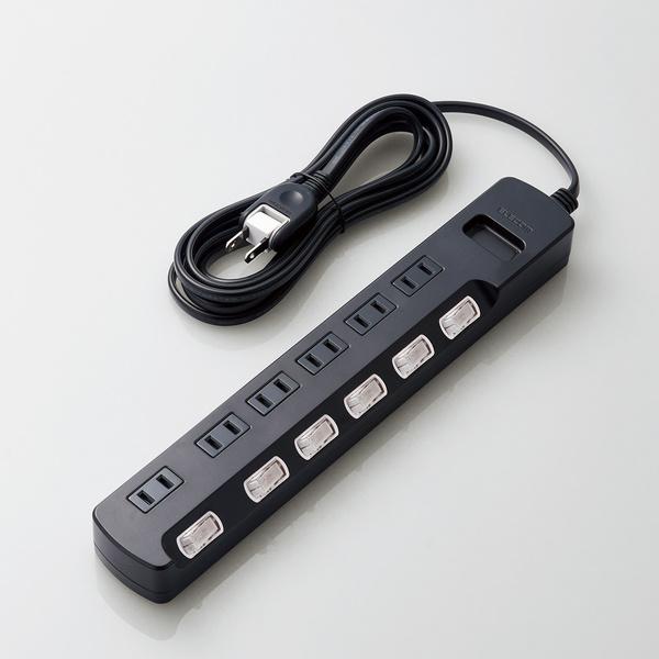 t@k6枚セット Amazon.co.jp: エレコム 電源タップ 雷ガード 個別スイッチ