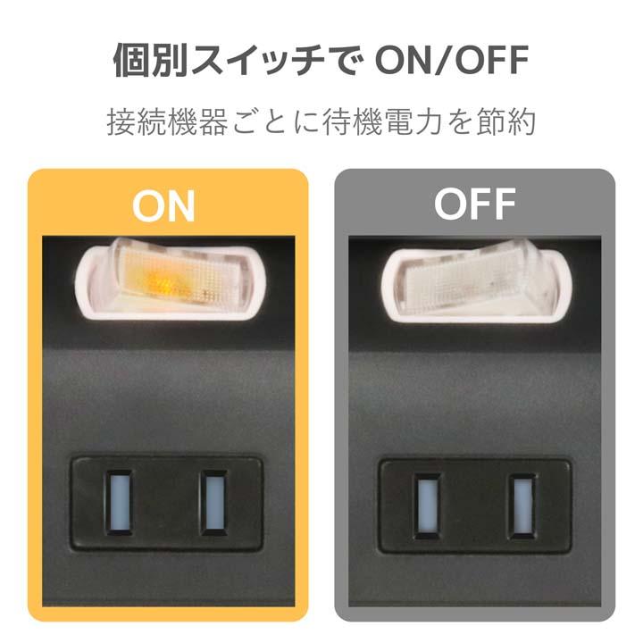 ELECOM エレコム 電源タップ ほこり防止シャッター付 雷ガード ELECOM エレコム 電源タップ ほこり防止シャッター付 雷ガード