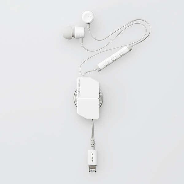 ELECOM ステレオイヤホン 巻取り イヤホン Lightning ELECOM ステレオイヤホン 巻取り イヤホン Lightning