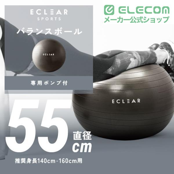 ELECOM（エレコム） エクリアスポーツ バランスボール 55cm 耐荷重