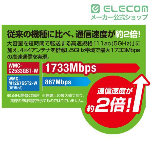 ELECOM（エレコム） 無線LAN ルーター Wi-Fi 5 1733+800Mbps e-Mesh