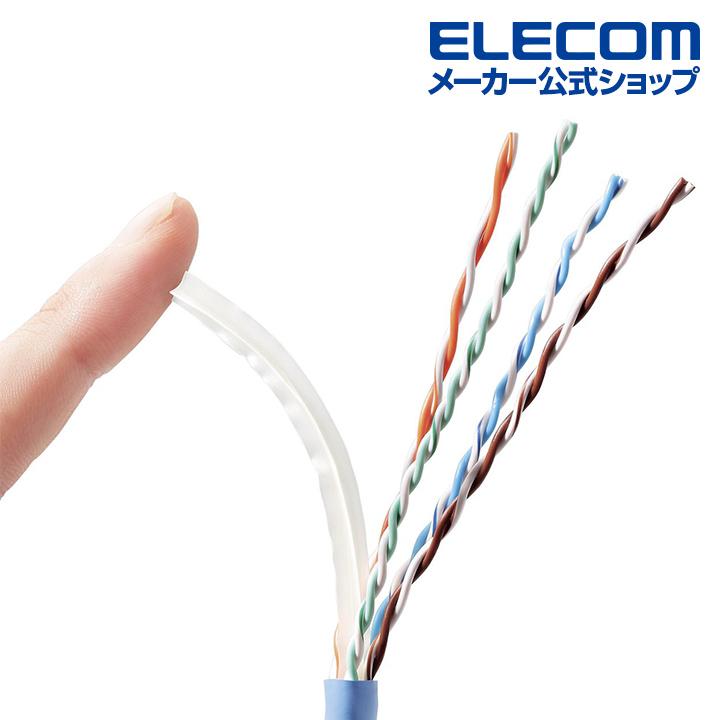 ELECOM（エレコム） Cat6A対応 LANケーブル PoE対応 ケーブル ケーブル