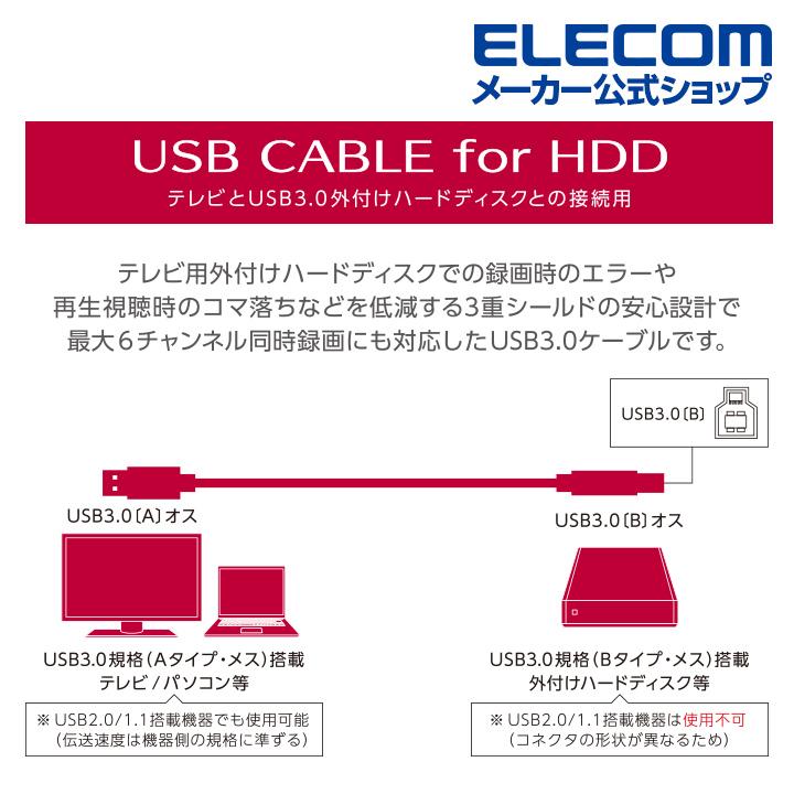 ELECOM（エレコム） USB3.0 ケーブル USB3.0(Aタイプ)端子搭載 外付け 