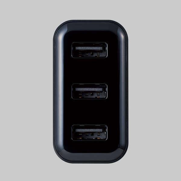 エレコム スマホ ・ タブレット 用 AC充電器 3.6A Aポート×3 3.6A出力 USB-Aメス3ポート おまかせ充電搭載 ブラック┃MPA-ACU12BK｜elecom｜03