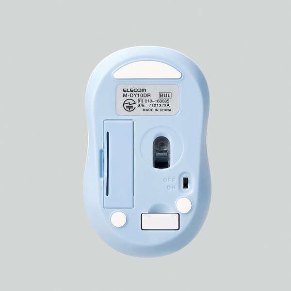エレコム 抗菌 ワイヤレス 静音 光学式 マウス 3ボタン Sサイズ 無線 光学式  ライトブルー M-DY10DRSKBUL | ELECOM | 05