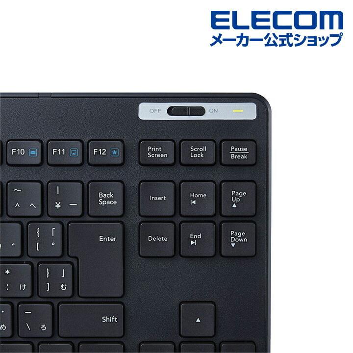 ELECOM（エレコム） 無線キーボード コンパクトサイズ 無線 薄型