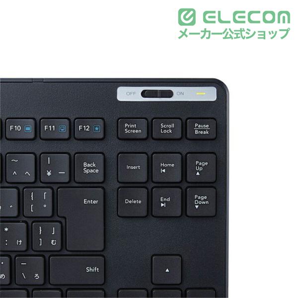 ELECOM（エレコム） 無線キーボード コンパクトサイズ 無線 薄型