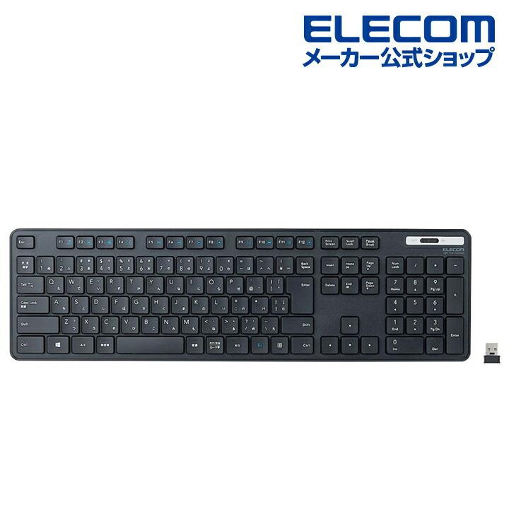 ELECOM エレコム 無線キーボード フルサイズ 無線 薄型フル