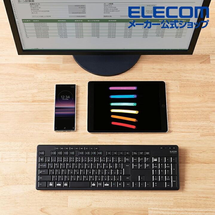 ELECOM エレコム キーボード Bluetooth 静音 薄型 ワイヤレス 