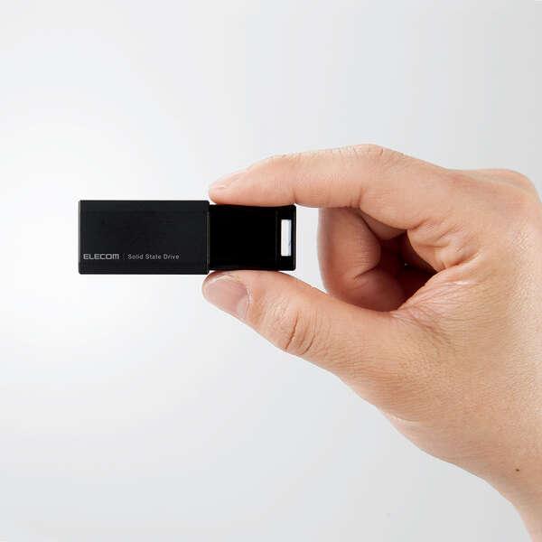 ELECOM（エレコム） 外付けSSD ノック式 外付け ポータブル SSD USB3.2