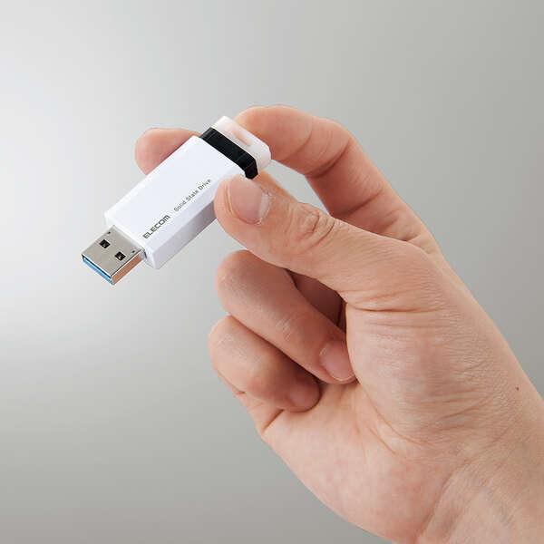 ELECOM（エレコム） 外付けSSD ノック式 外付け ポータブル SSD USB3.2