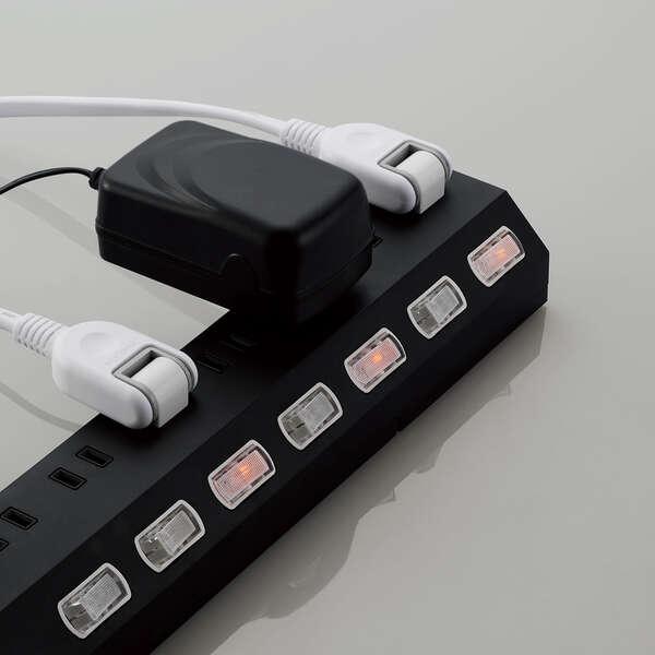 ELECOM（エレコム） 電源タップ 雷ガード 個別スイッチ コードタップ