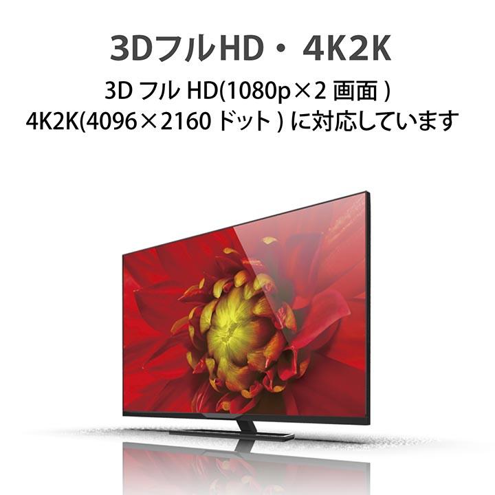 エレコム HDMIケーブル HDMI1.4 ケーブル スーパースリム HDMI ケーブル イーサネット対応 2.0m ブラック┃ECDH-HD14SS20BK｜elecom｜07