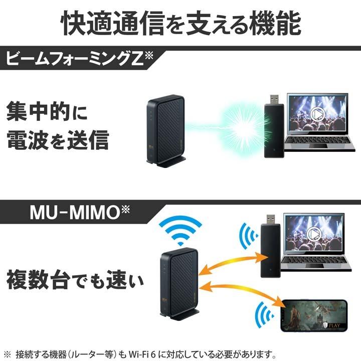 ELECOM（エレコム） 無線LAN 子機 無線LANアダプター Wi-Fi 6 USB3.0