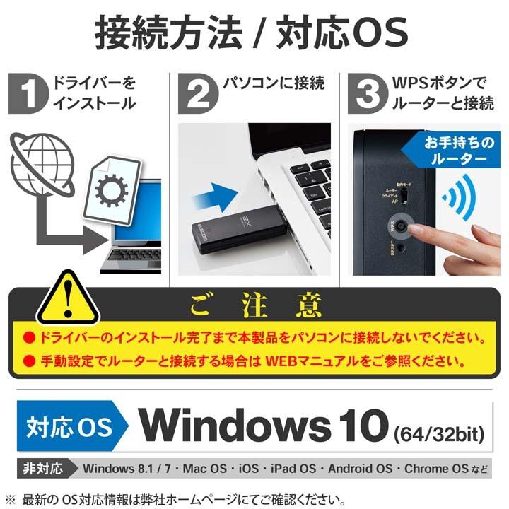 ELECOM（エレコム） 無線LAN 子機 無線LANアダプター Wi-Fi 6 USB3.0