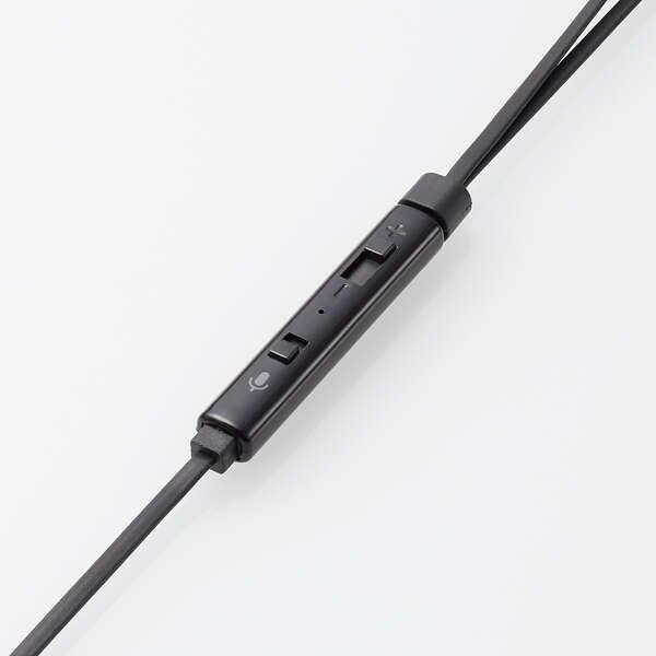 エレコム インナーイヤー型 ヘッドセット 有線 USB-A マイク ミュートスイッチ付き カナル 両耳 ブラック┃HS-EP17UBK｜elecom｜04