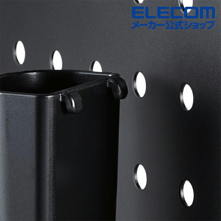 エレコム デスクオーガナイザー デスクオーガナイザー 卓上スタンド 吊り下げ 2タイプ コンテナタイプ ブラック┃PCA-DON01BK | ELECOM | 12