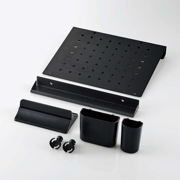 エレコム デスクオーガナイザー デスクオーガナイザー 卓上スタンド 吊り下げ 2タイプ コンテナタイプ ブラック┃PCA-DON01BK | ELECOM | 03