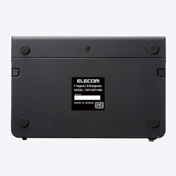 ELECOM HDMI分配器 4K 60HZ VSP-HDP14BK HDMI分配器 ブラック VSP-HDP14BK [1入力 /4出力 /4K対応 /手動