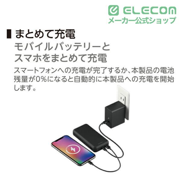 ELECOM（エレコム） モバイルバッテリー 20000mAh 災害用 防災 ポートC