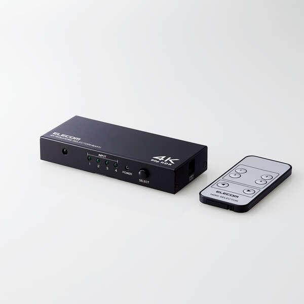ELECOM（エレコム） HDMI切替器 入力ポート数:4 出力ポート数:1 4K60Hz