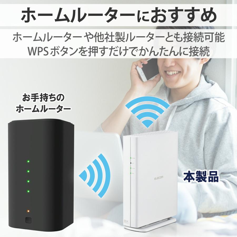 ELECOM エレコム 無線LAN中継器 Wi-Fi 6(11ax) 2402+574Mbps無線 ELECOM エレコム 無線LAN中継器 Wi-Fi 6(11ax) 2402+574Mbps無線