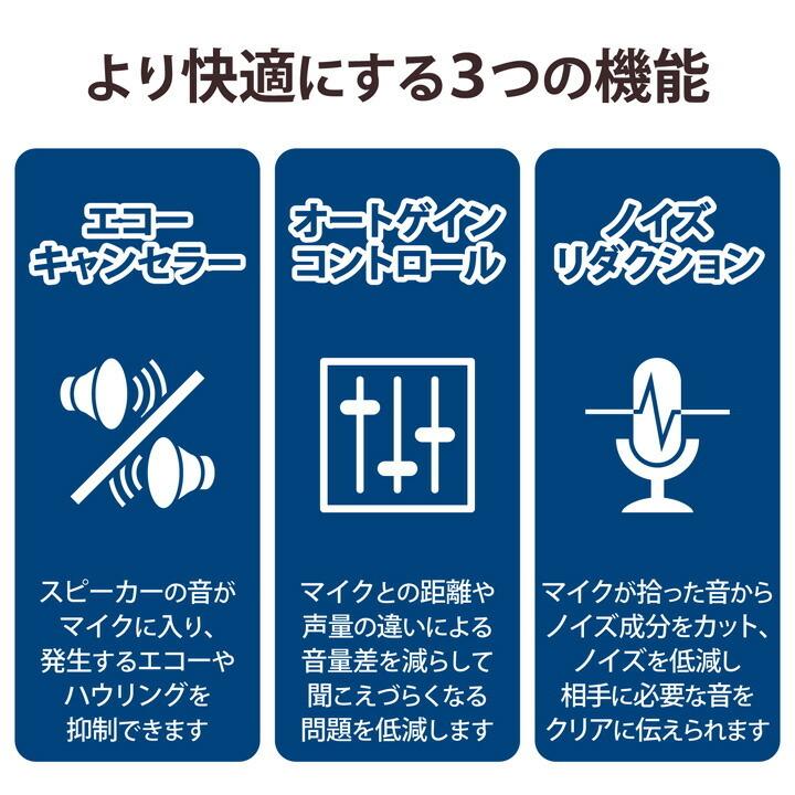 ELECOM（エレコム） 会議用 Bluetooth スピーカーフォン ノイズ