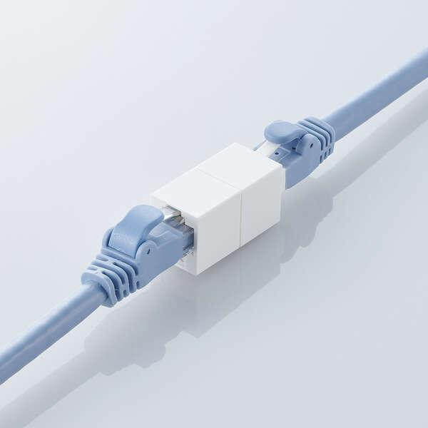 ELECOM（エレコム） CAT6A準拠 中継コネクタ LAN中継コネクタ、保護