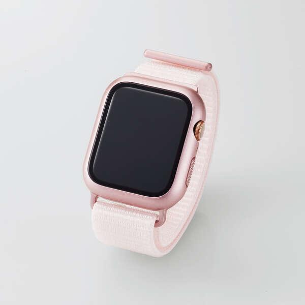 Apple Watch 44mm 用 フルカバーケース ファブリックバンド 一体型 アップルウォッチ 44 ピンク┃AW-20MBCFBPN アウトレット エレコム わけあり 在庫処分｜elecom｜04