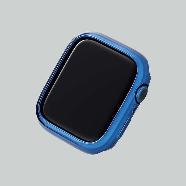 Apple Watch 45mm用 ソフトバンパー アップルウォッチ ガラスフィルムを貼っていても装着可能 ネイビー┃AW-21ABPUNV アウトレット エレコム わけあり 在庫処分｜elecom｜04