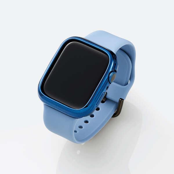 Apple Watch 45mm用 ソフトバンパー アップルウォッチ ガラスフィルムを貼っていても装着可能 ネイビー┃AW-21ABPUNV アウトレット エレコム わけあり 在庫処分｜elecom｜05