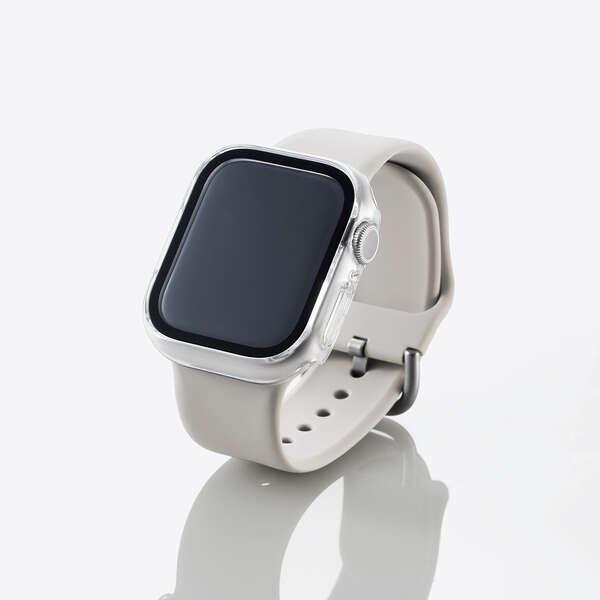 Apple Watch series7 41mm 用 フルカバーケース プレミアムガラス 反射防止 アップルウォッチ7 クリア┃AW-21BFCGMCR アウトレット エレコム わけあり 在庫処分｜elecom｜03