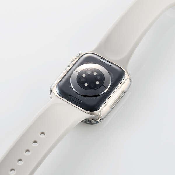 Apple Watch series7 41mm 用 フルカバーケース プレミアムガラス 反射防止 アップルウォッチ7 クリア┃AW-21BFCGMCR アウトレット エレコム わけあり 在庫処分｜elecom｜04
