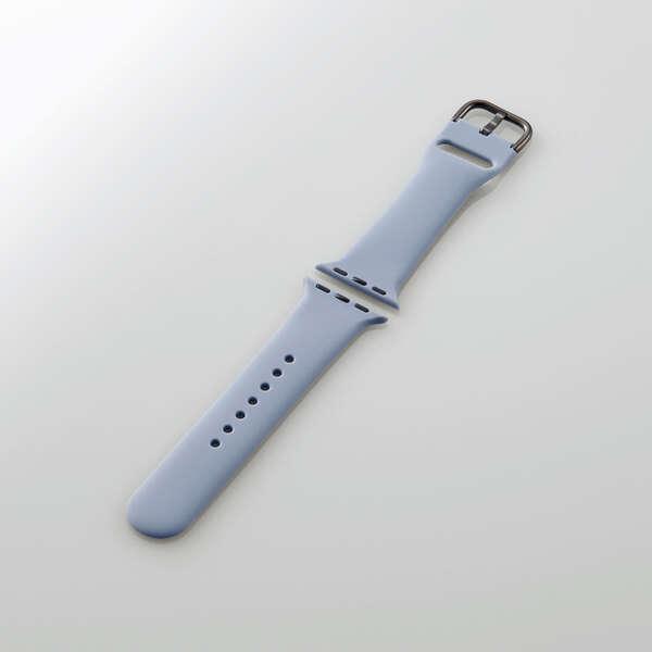 エレコム Apple Watch 41 40 38mm 用 シリコンバンド 汗や水に強く装着感の良いシリコン製  ネイビー┃AW-41BDSCGNV｜elecom｜02